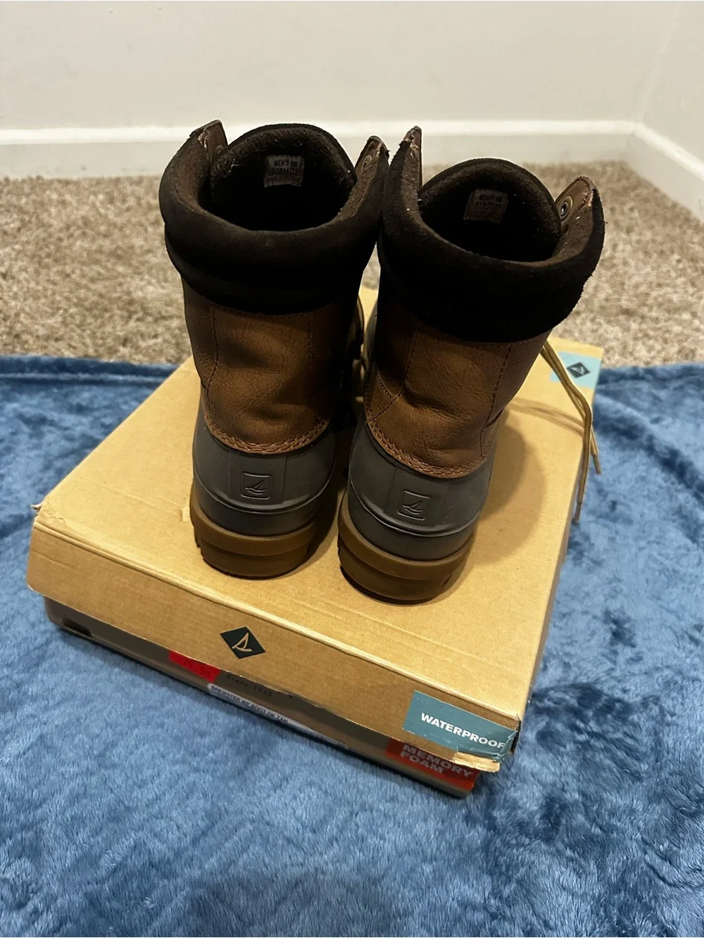 Sperry Brown and Dark Brown Waterproof Duck Boots